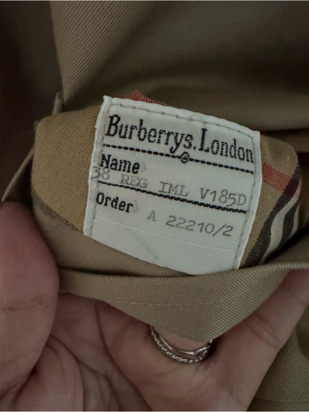 Vintage Burberry Classic Men's Khaki Trench-Style Jacket 38 REG - Picture 8 of 15